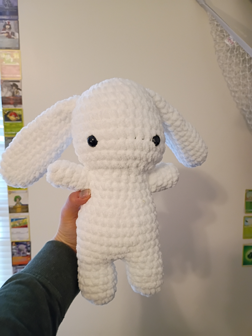 Handmade Plush Bunny - White Crochet Lovey